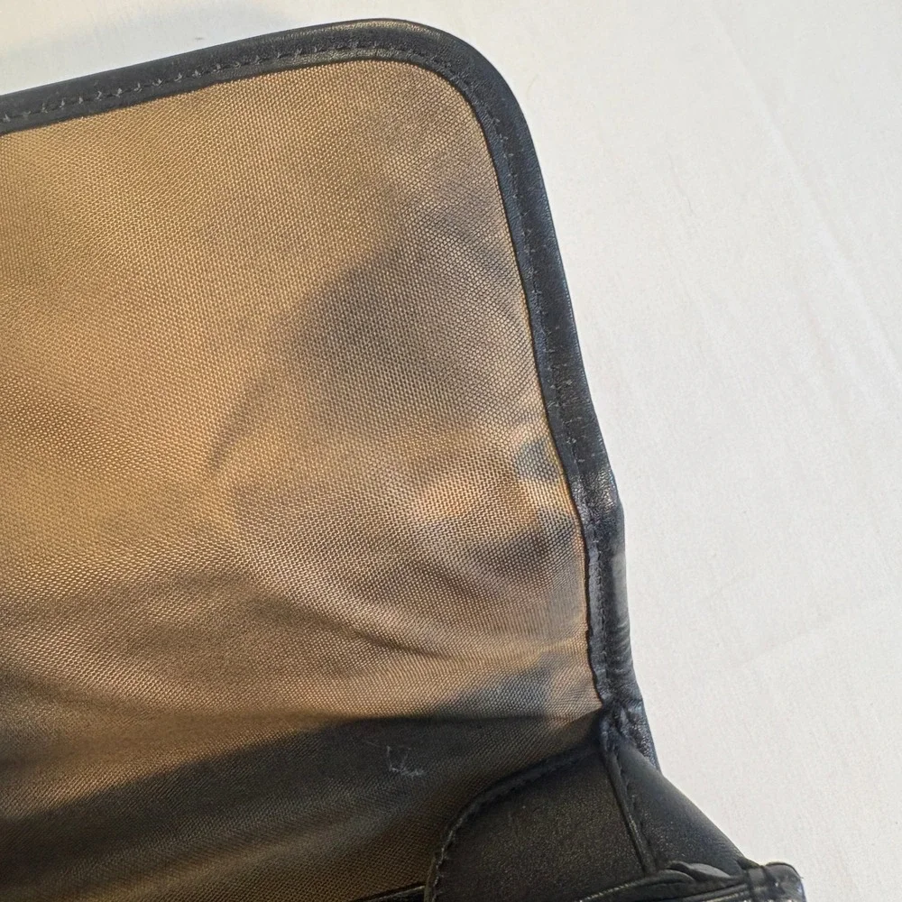 Hartmann Black Leather Briefcase Gian Paolo Lombardo Sinox Lock RARE Bag